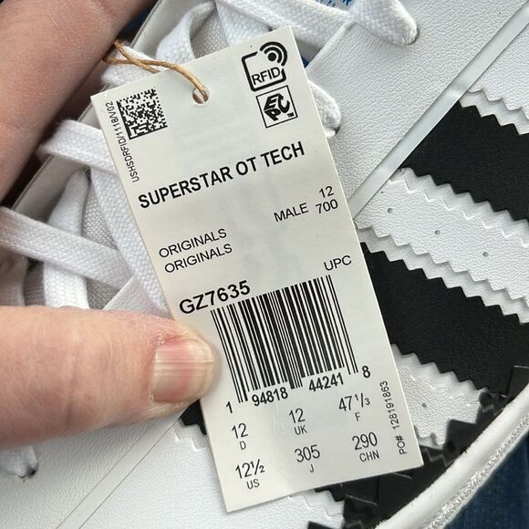 Adidas Men’s Superstar Ot-Tech size 121/2. main image 7